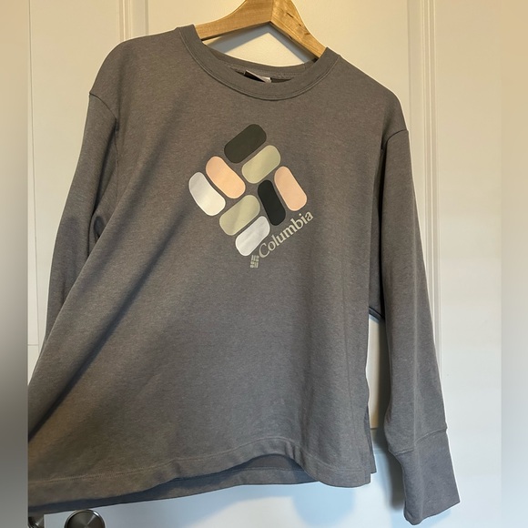 Columbia / Oversized Grey Sweatshirt with Logo - Picture 2 of 7